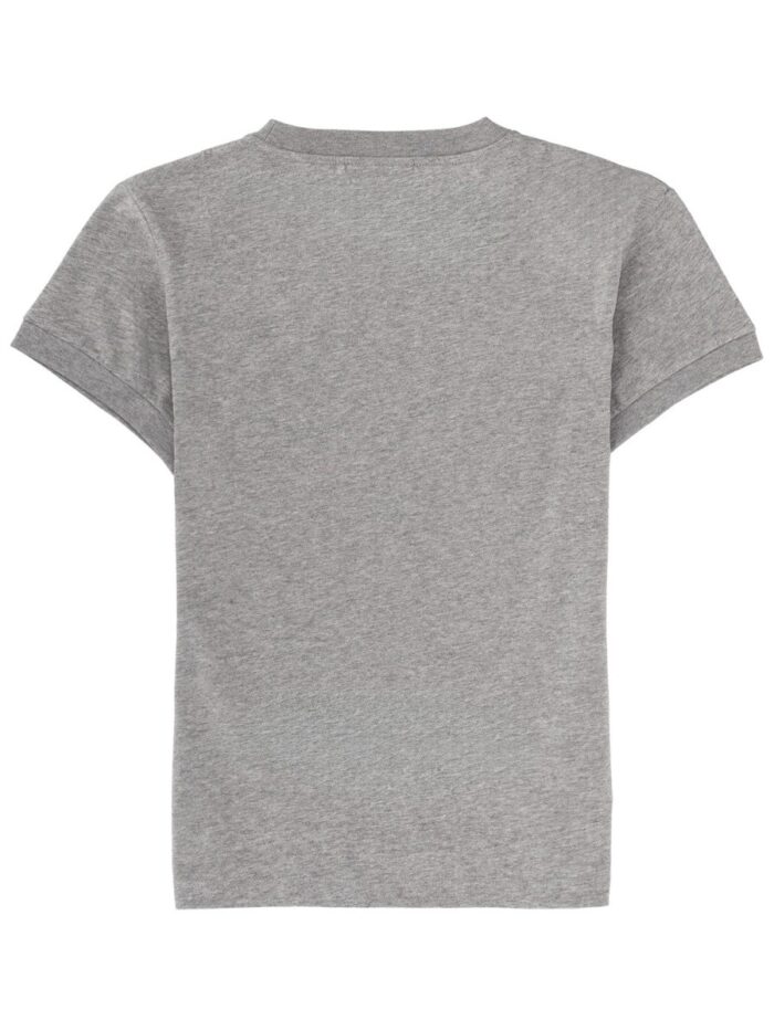 GANNI T-SHIRT WITH PRINT AND LOGO