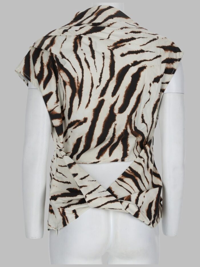 GANNI TOP CON STAMPA ANIMALIER
