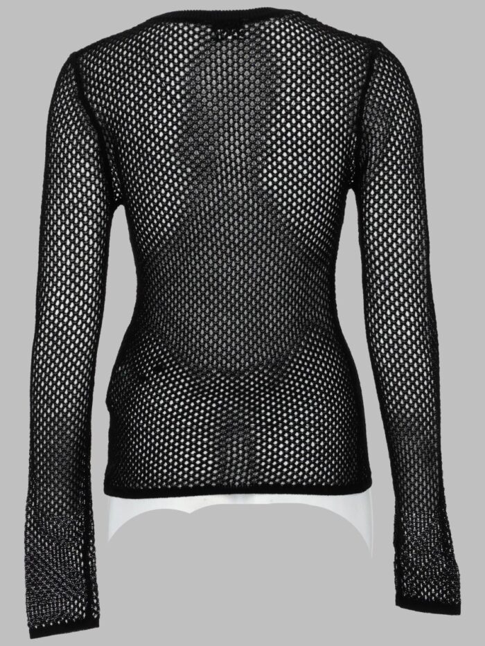 GANNI TOP IN MESH DI COTONE MERCERIZZATO
