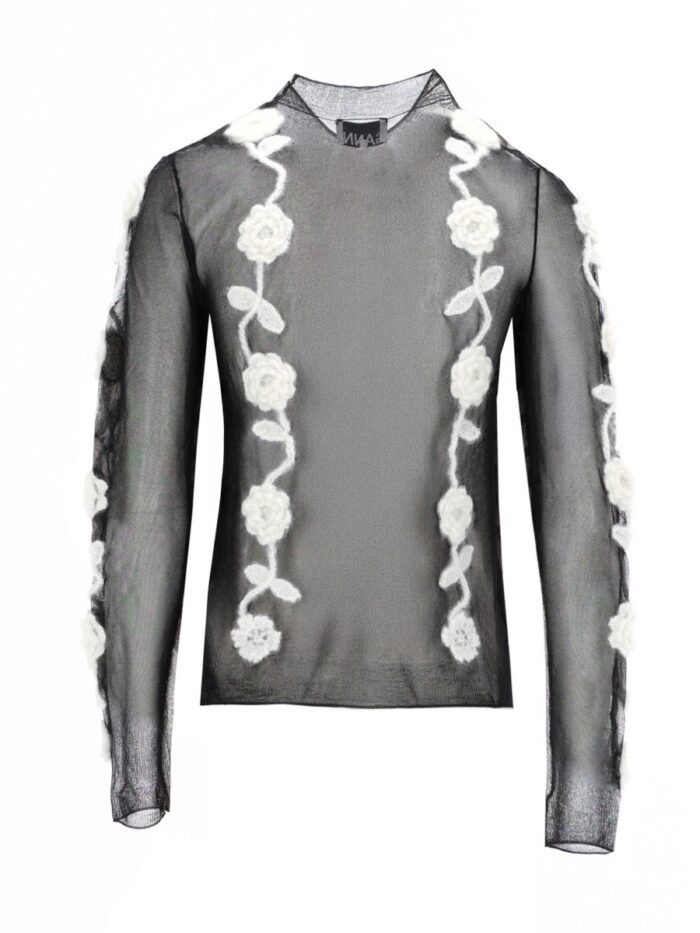 GANNI TOPS IN MESH