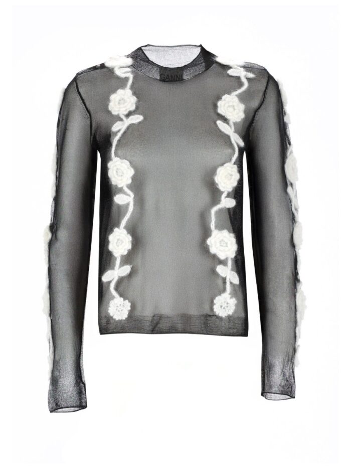 ganni tops in mesh GANNI TOPS IN MESH