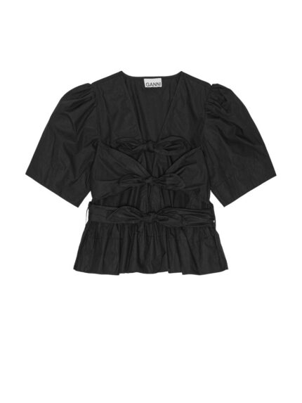 GANNI TOPS WITH RIBBONS
