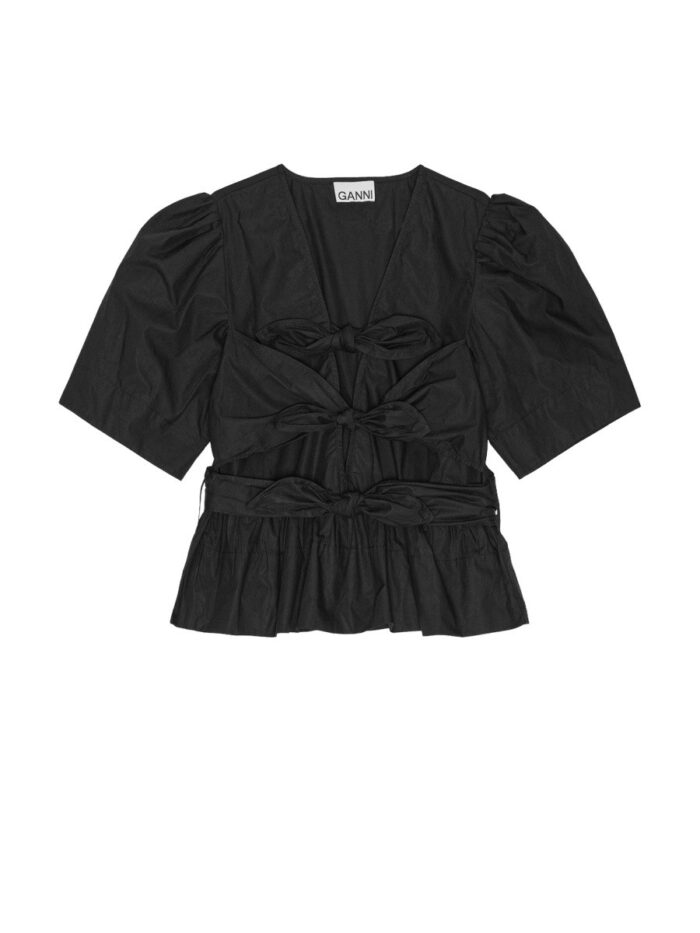 GANNI TOPS WITH RIBBONS