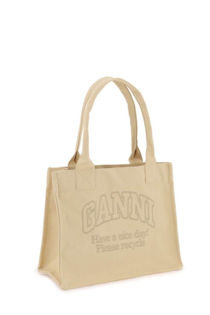 GANNI Tote Bag With Embroidery