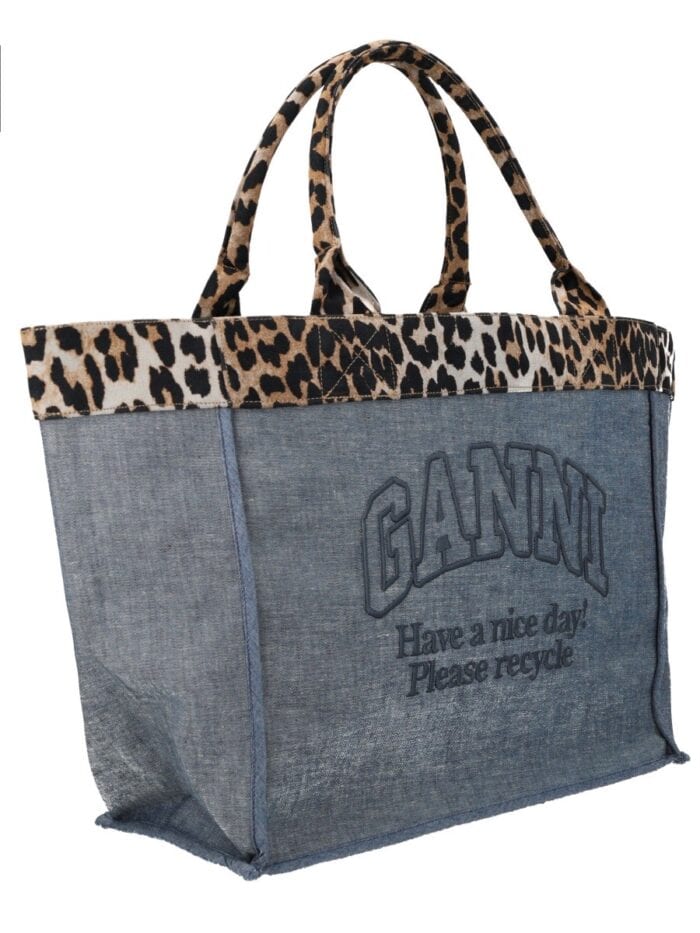 GANNI TOTE BAG WITH LOGO