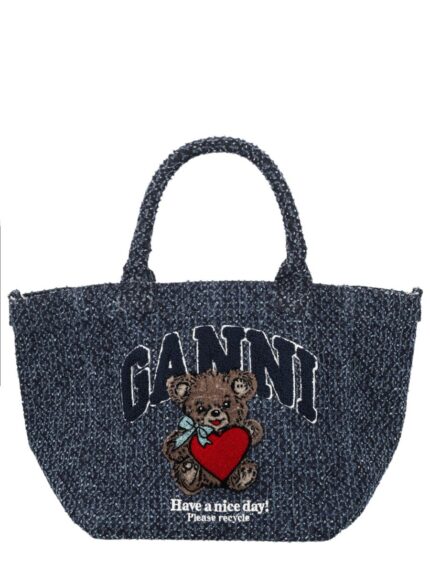 GANNI TOTE BAG WITH LOGO