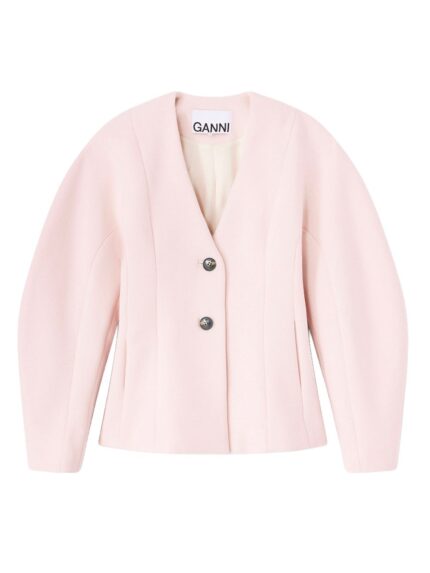 GANNI V-NECK BLAZER