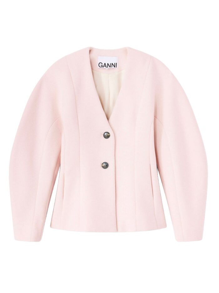 GANNI V-NECK BLAZER