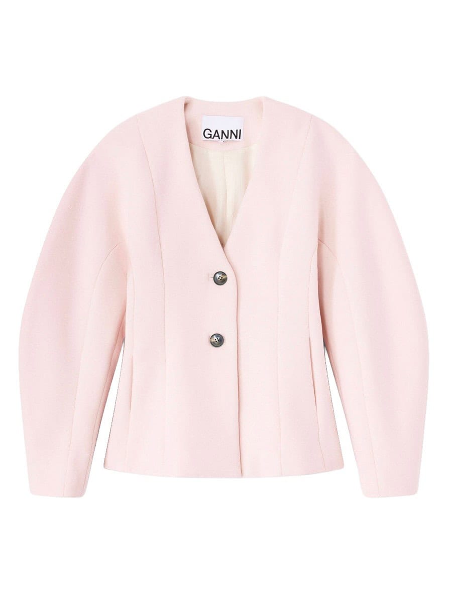 GANNI V-NECK BLAZER