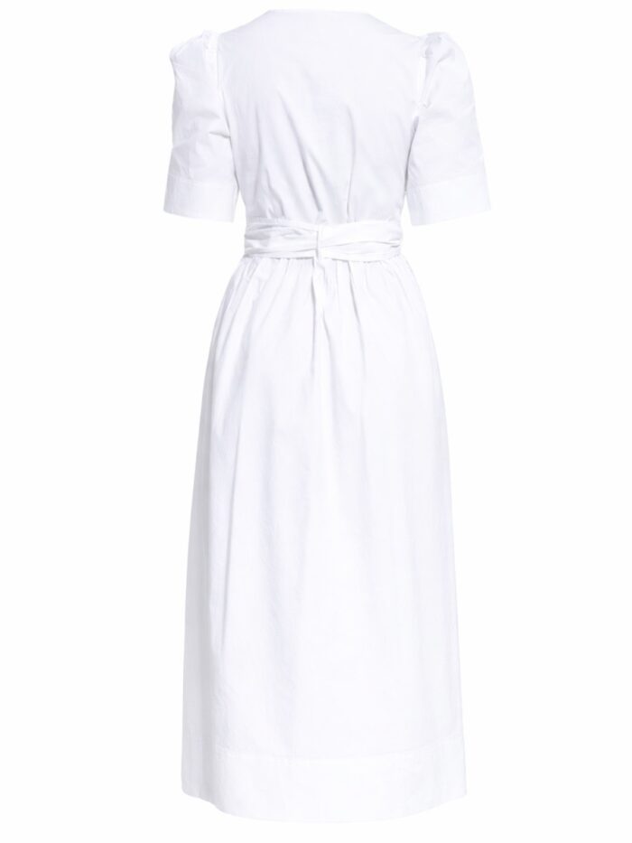 GANNI V-NECK MIDI DRESS