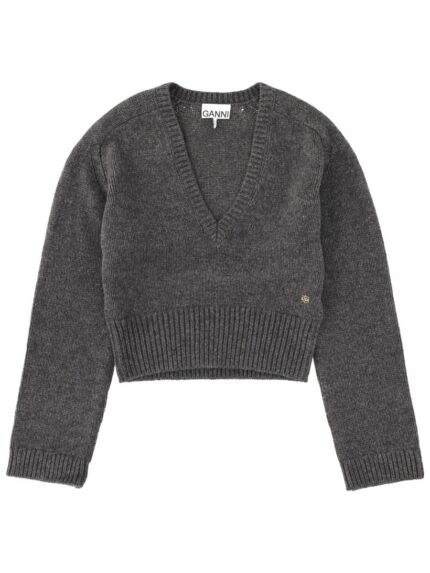 GANNI V-NECK SWEATER