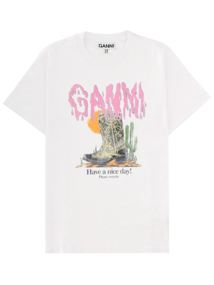 GANNI "WESTERN BOOT" T-SHIRT