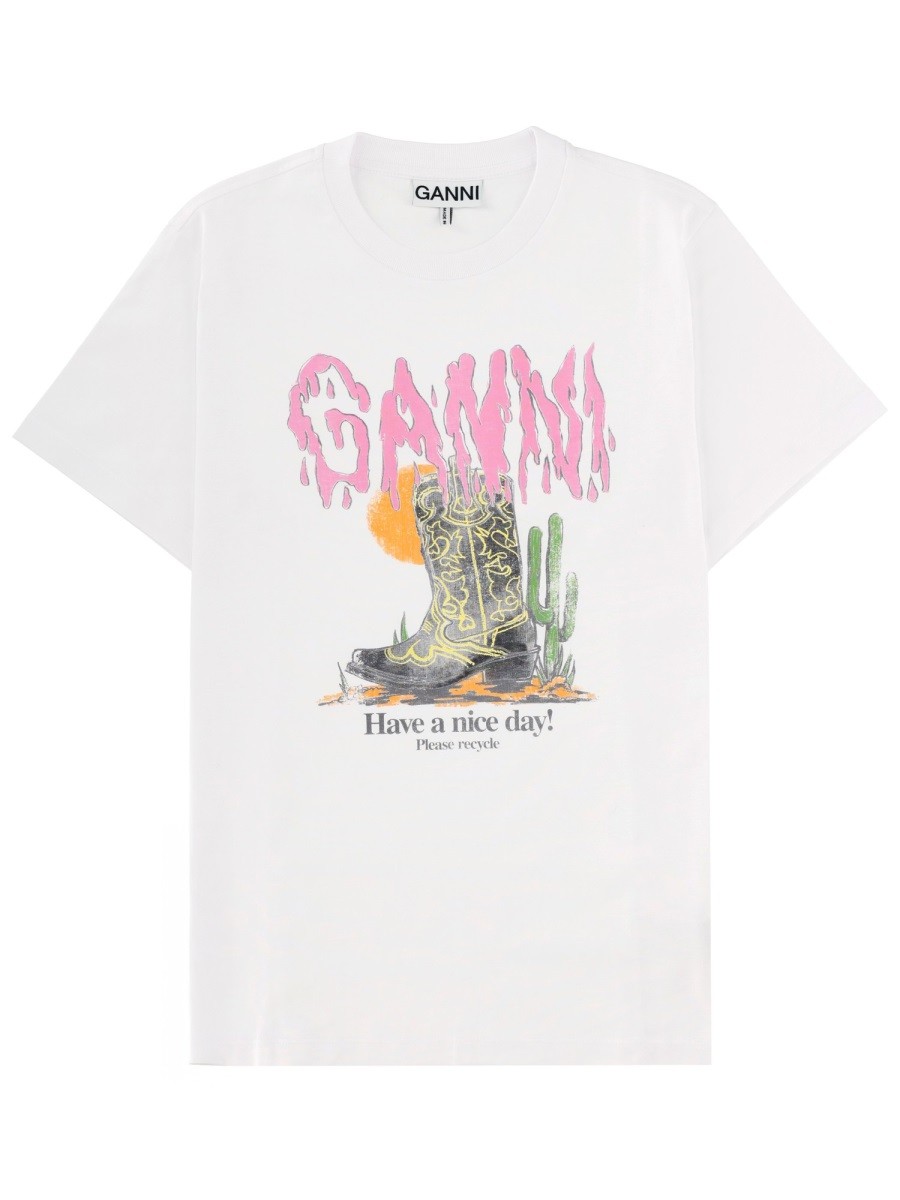 GANNI "WESTERN BOOT" T-SHIRT