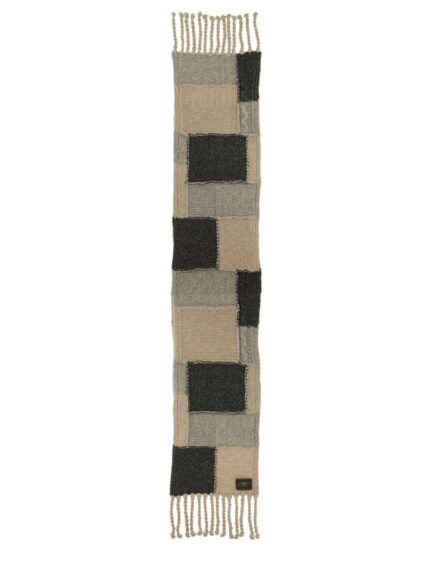 GANNI WOOL AND COTTON PLAID SCARF