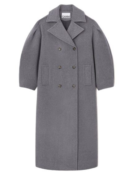 GANNI WOOL TRENCH
