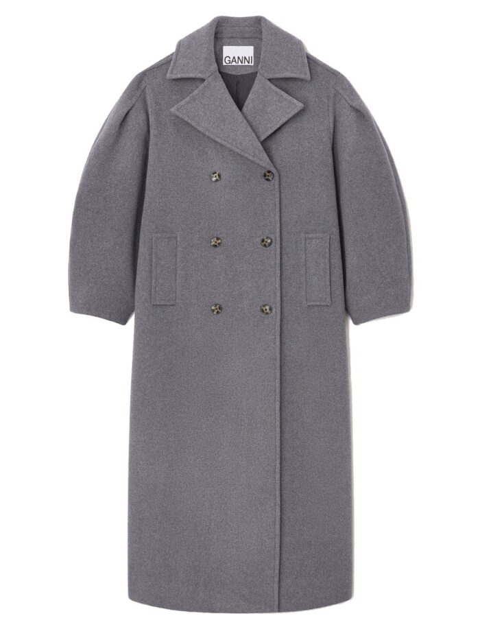 GANNI WOOL TRENCH