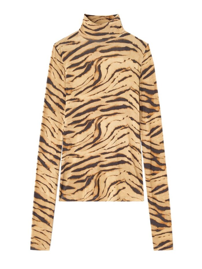 GANNI "ZEBRA" PRINT TOP