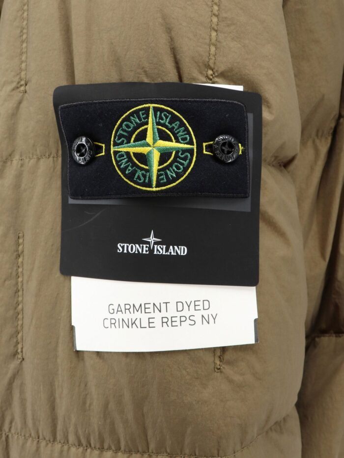 Stone Island Garment Dyed Crinkle Reps NY Recycled Nylon Down Jacket With Side Logo Patch