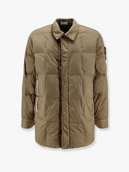 Stone Island Garment Dyed Crinkle Reps NY Recycled Nylon Down Jacket With Side Logo Patch