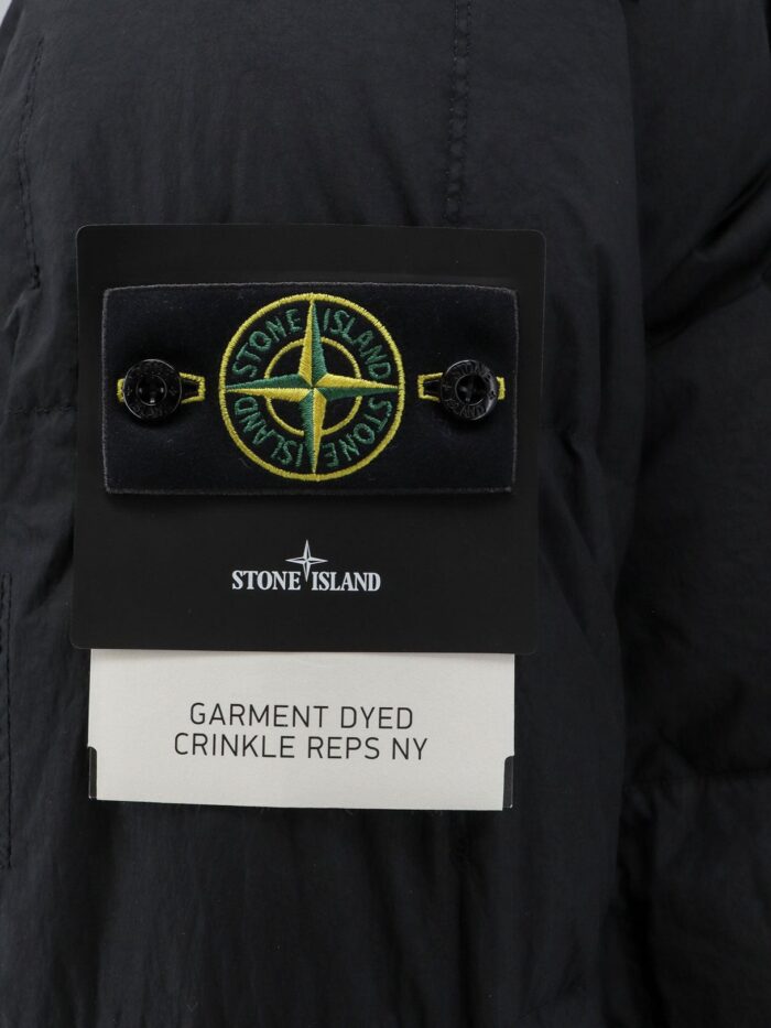 Stone Island Garment Dyed Crinkle Reps NY  Recycled Nylon Down Jacket With Side Logo Patch
