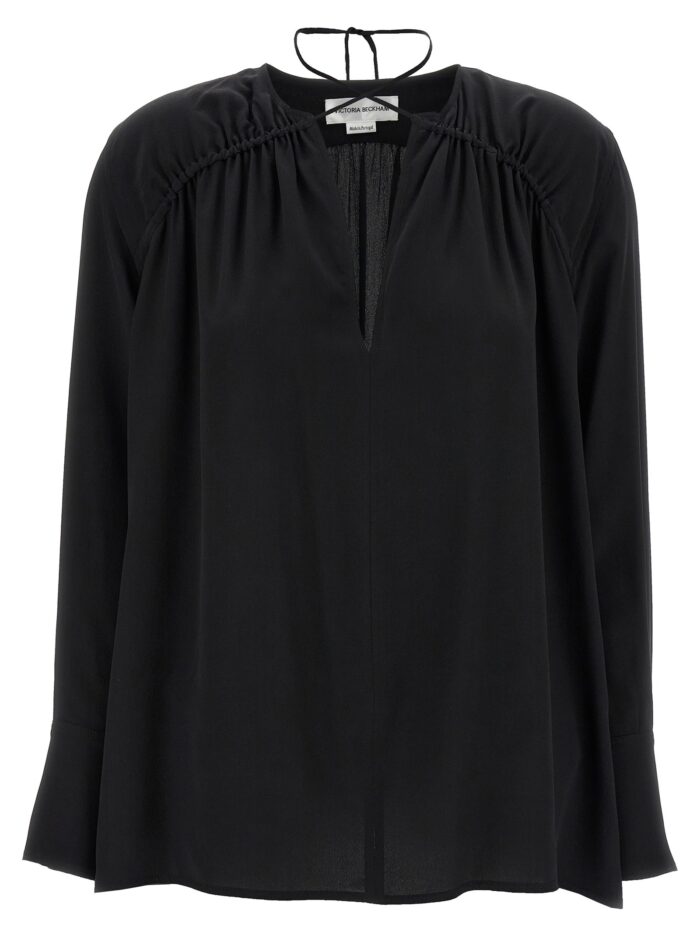 victoria beckham 'gather detail tie' blouse Victoria Beckham 'Gather Detail Tie' Blouse