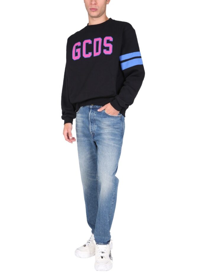 Gcds LOGO EMBROIDERED COTTON SWEATSHIRT