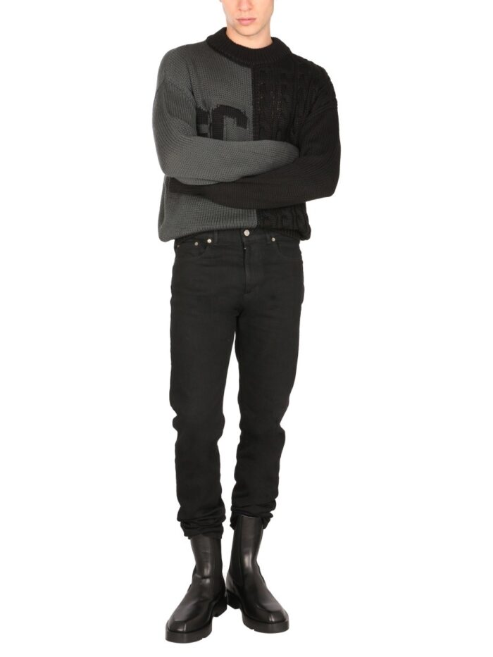 Gcds SWEATER WITH LOGO INLAY