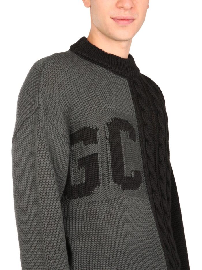 Gcds SWEATER WITH LOGO INLAY