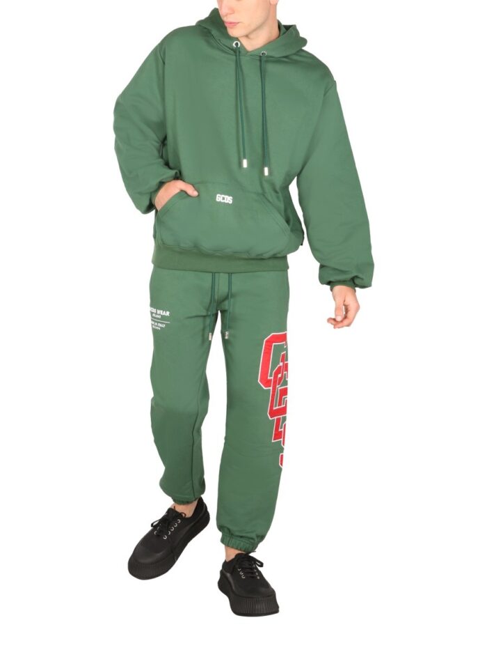 Gcds SWEATSHIRT WITH RUBBER LOGO