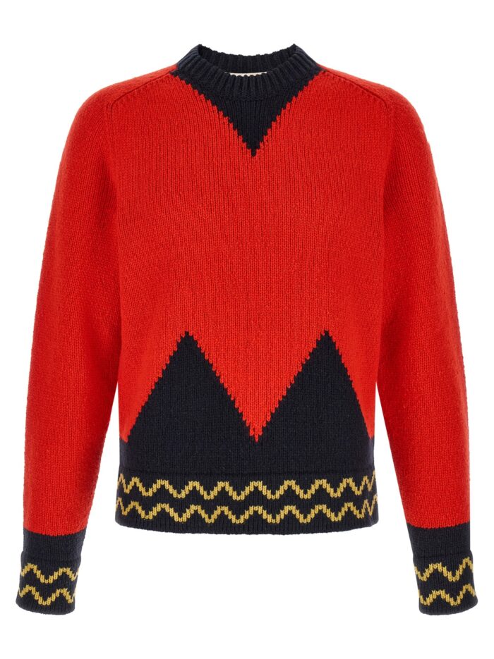 marni geometric intarsia sweater Marni Geometric Intarsia Sweater