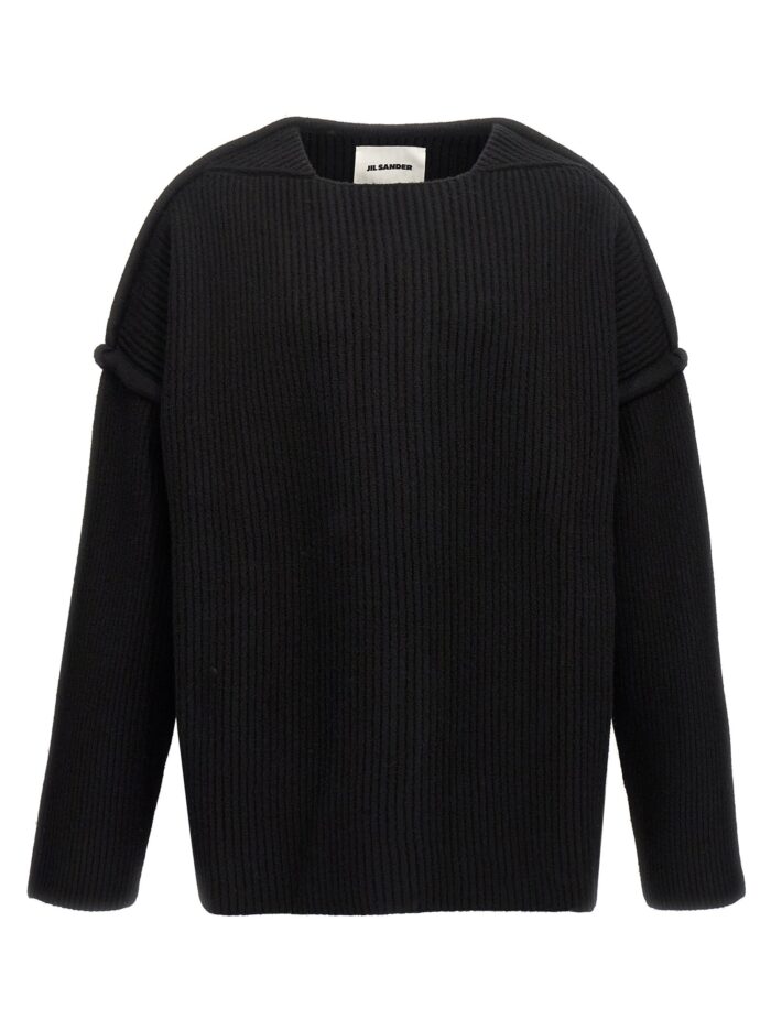 jil sander geometric neckline sweater JIL SANDER Geometric Neckline Sweater