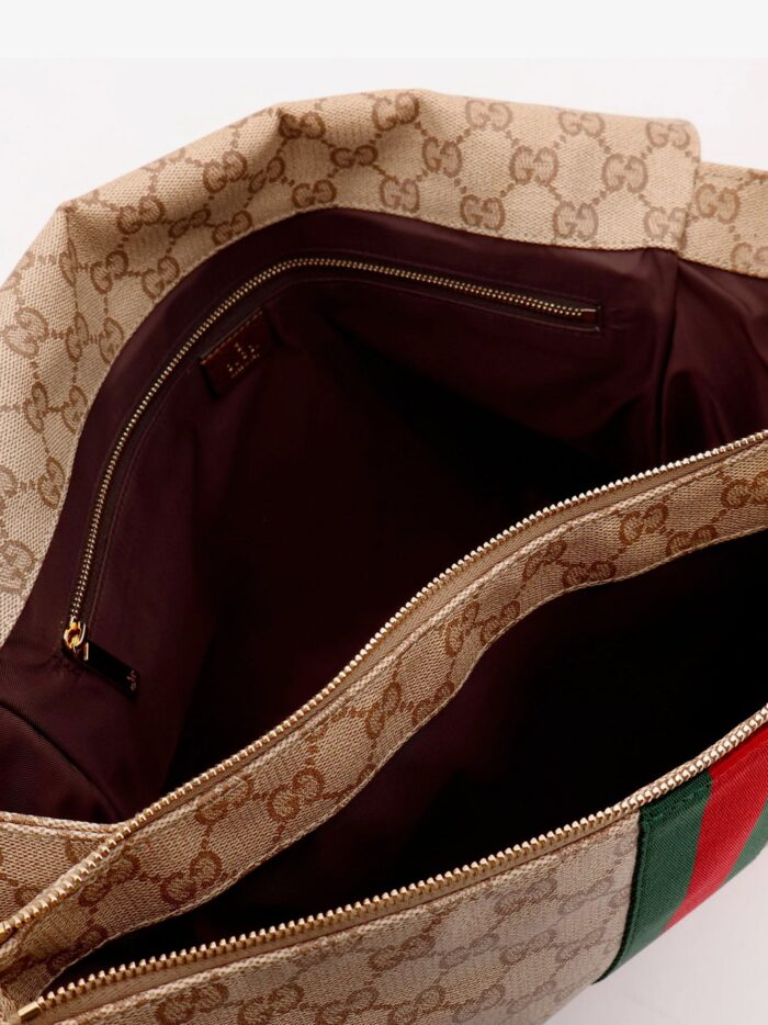 Gucci GG Canvas Crossbody Bag With Front Web Detail