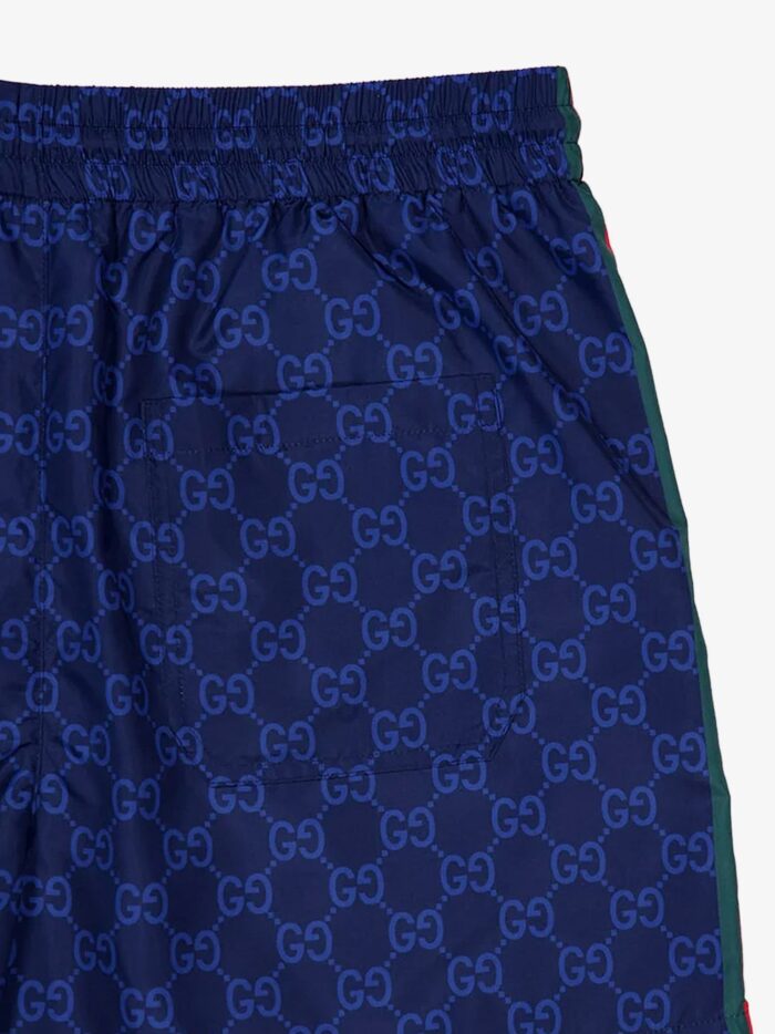Gucci Nylon Swim Shorts With All-over Gg Motif