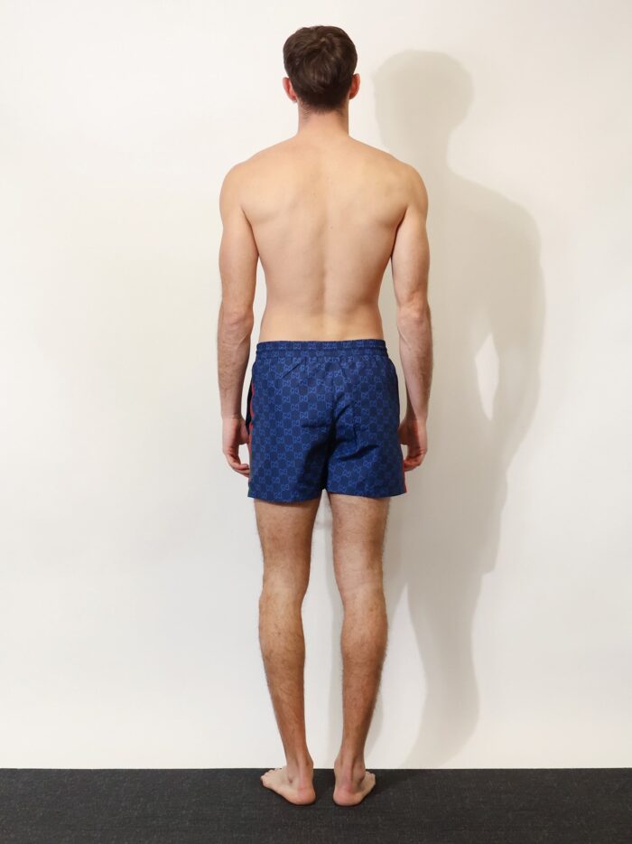Gucci Nylon Swim Shorts With All-over Gg Motif