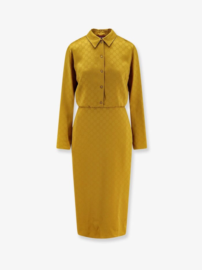 gucci gg satin chemisier dress Gucci Gg Satin Chemisier Dress