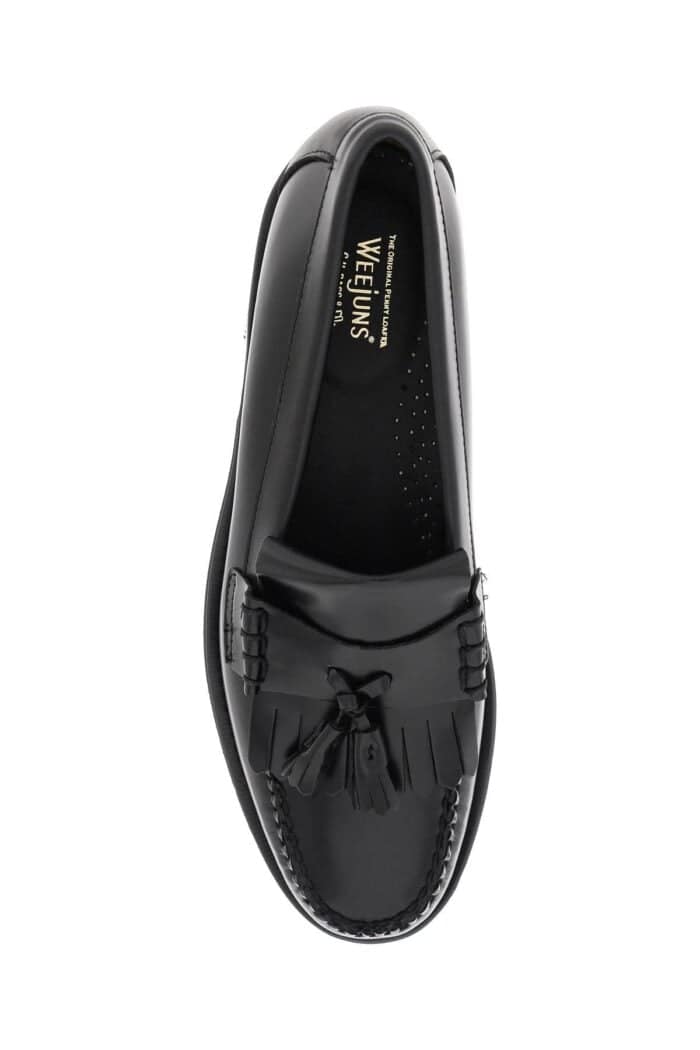 G.h. Bass Esther Kiltie Weejuns Loafers In Brushed Leather