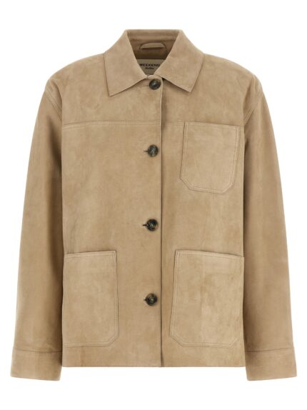 WEEKEND MAX MARA 'Ghiera' Leather Jacket