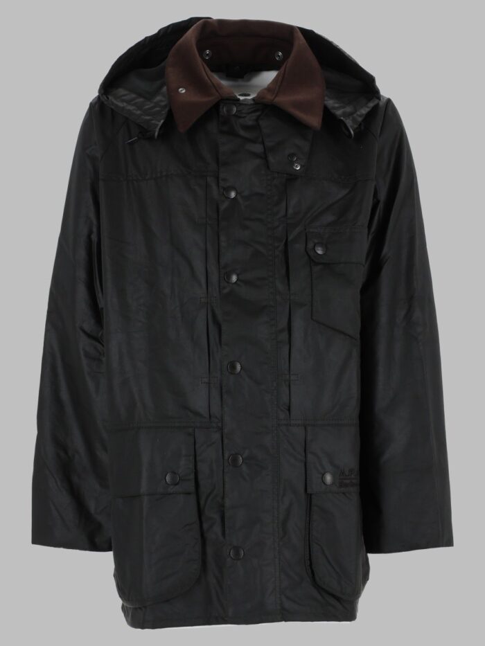 barbour x a.p.c. giacca "beaufort" in cotone cerato BARBOUR X A.P.C. Giacca "Beaufort" In Cotone Cerato