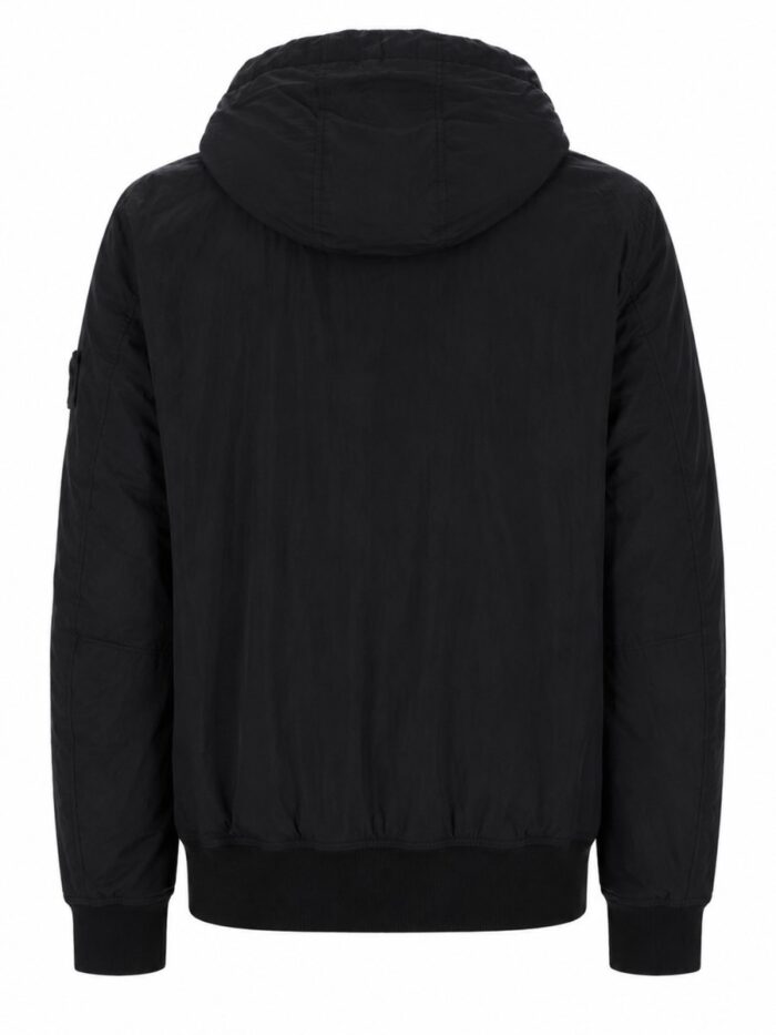 Stone Island GIACCA BOMBER CON PATCH LOGO E CAPPUCCIO