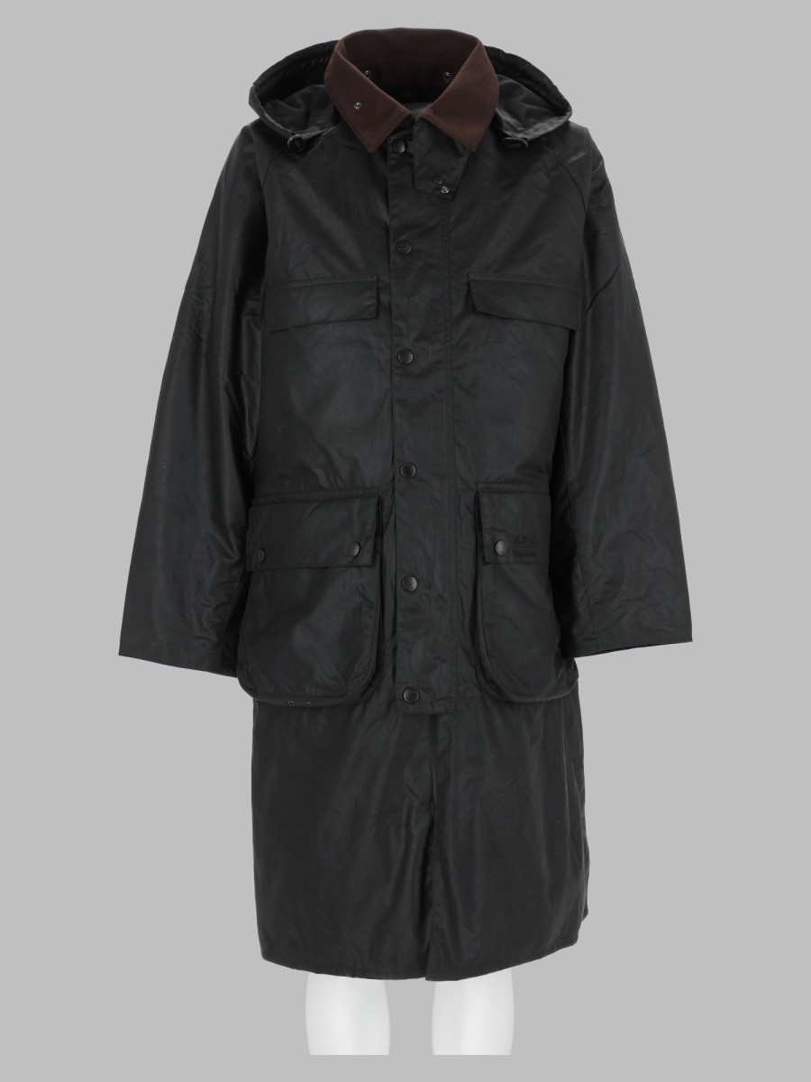 BARBOUR X A.P.C. Giacca Cerata Lunga "Sugar Bedale"