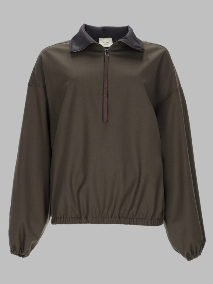 alysi giacca con zip a tre quarti ALYSI GIACCA CON ZIP A TRE QUARTI