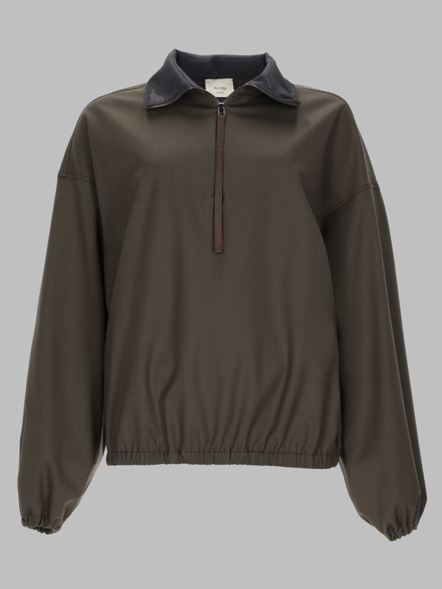 ALYSI GIACCA CON ZIP A TRE QUARTI