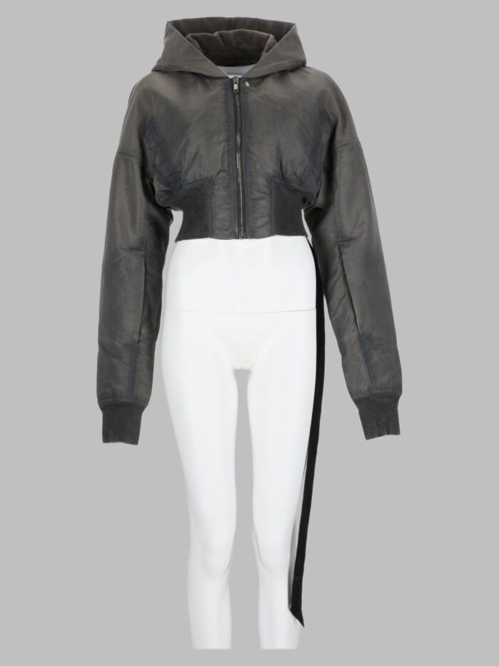 rick owens drkshdw giacca cropped con cappuccio RICK OWENS DRKSHDW Giacca Cropped Con Cappuccio