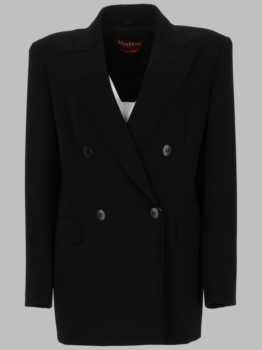 MAX MARA STUDIO GIACCA DOPPIOPETTO IN CADY