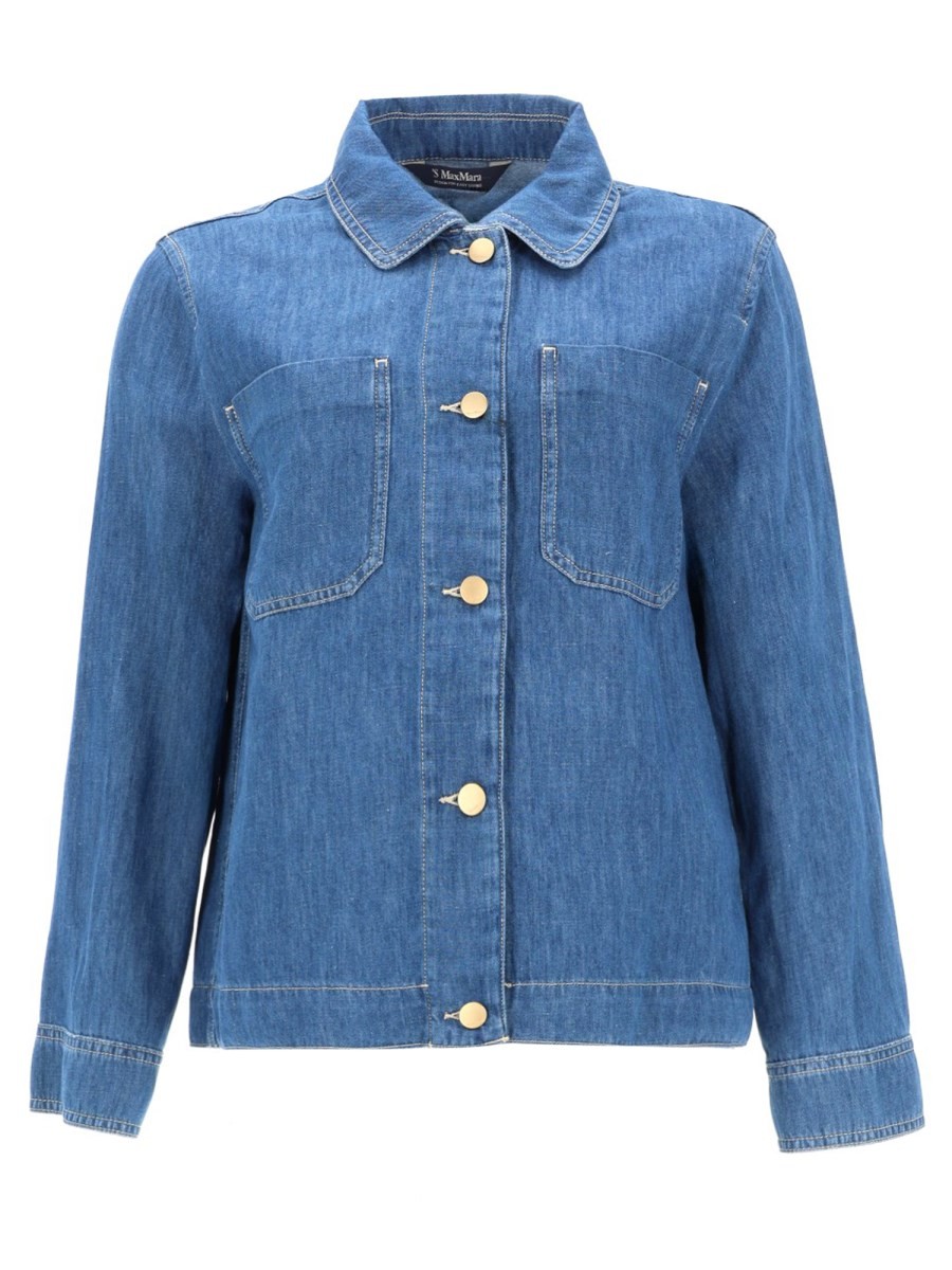 S MAX MARA GIACCA "GALANTE" IN CHAMBRAY