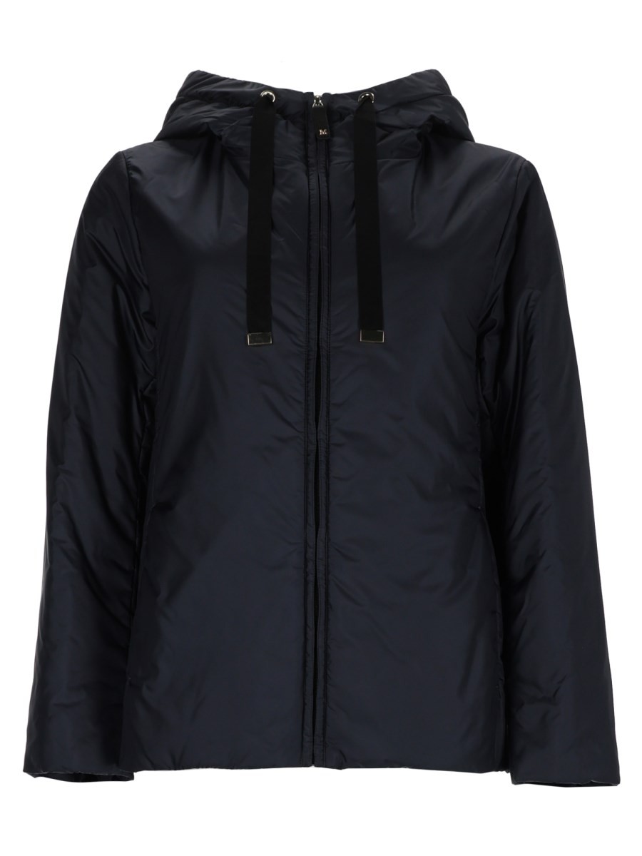 S MAX MARA GIACCA IMBOTTITA CON CAPPUCCIO IN TELA ANTIGOCCIA