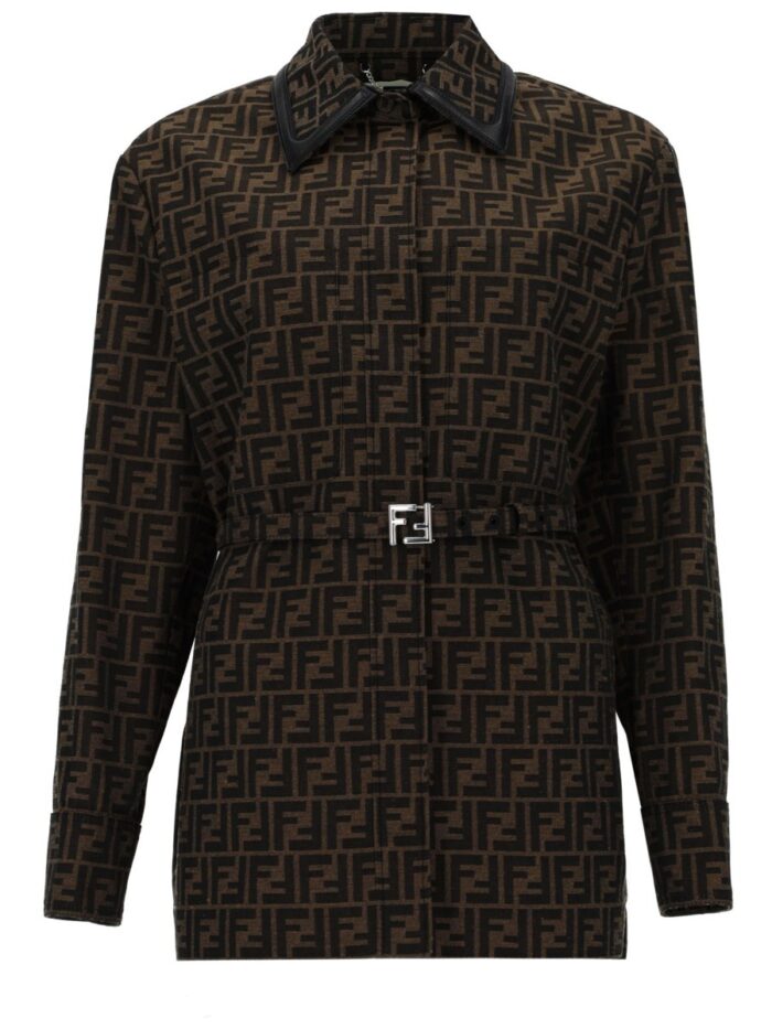 fendi giacca in canvas ff Fendi GIACCA IN CANVAS FF