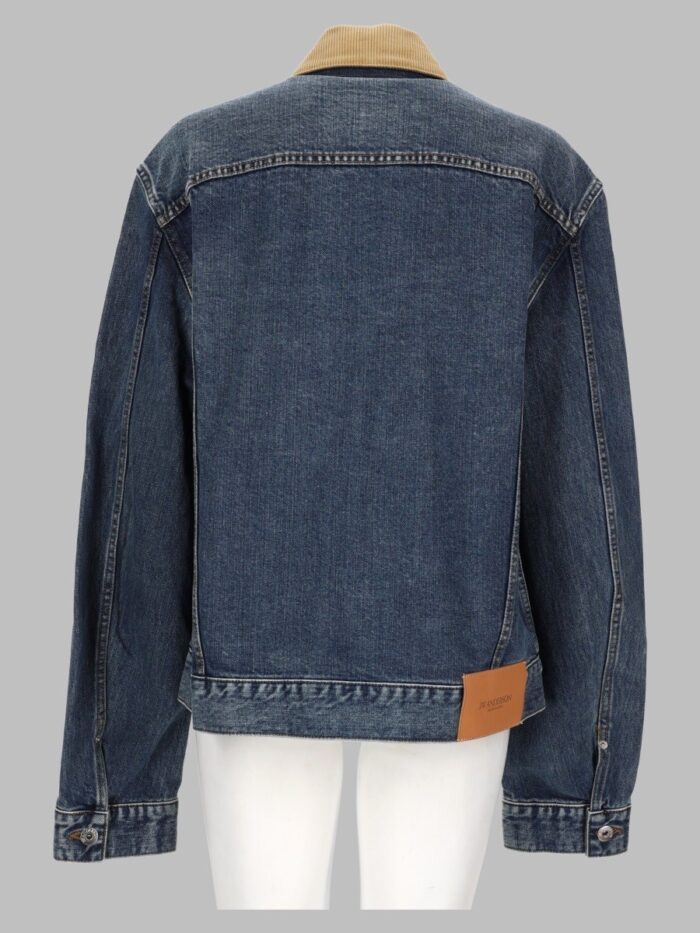 Jw Anderson Giacca In Denim Con Colletto In Velluto