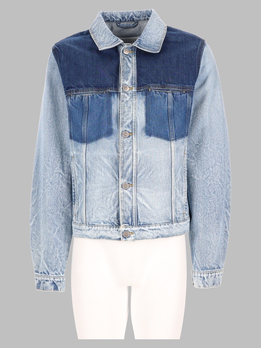 Maison Margiela Giacca In Denim Effeto Patchwork