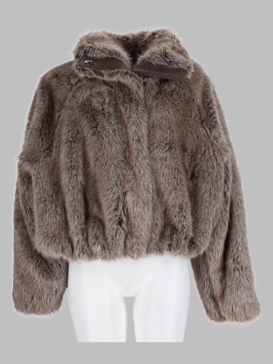 ALYSI Giacca In Eco Pelliccia